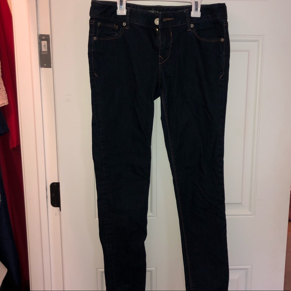 Express dark navy skinny jeans size 8